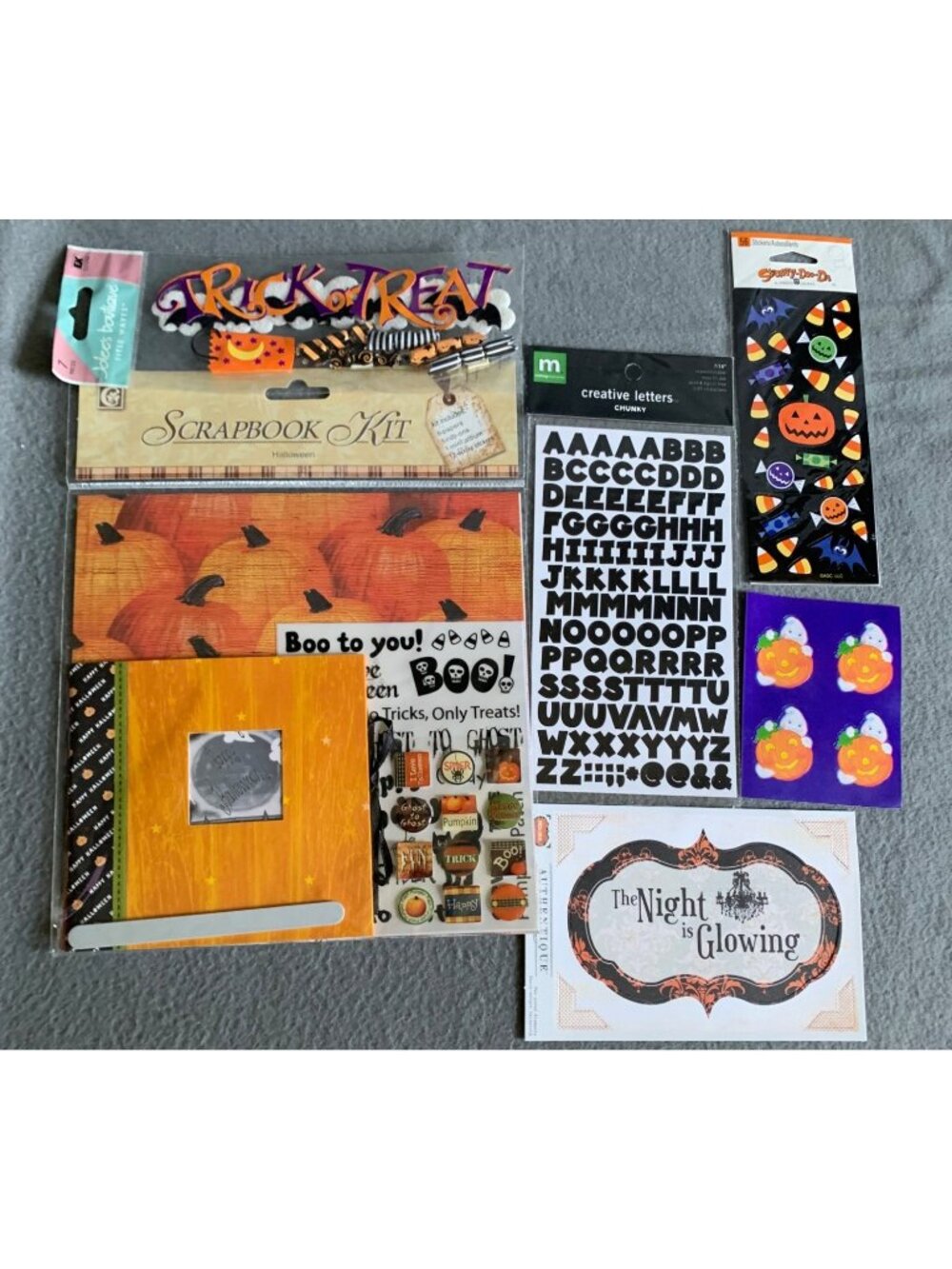 Halloween Scrapbook Kit Embellishments Stickers & Creative Letters - Picture 7 of 10